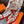 HM 25s Velvet Square Scarf 140cm Orange White Black Cashmere Silk 970940