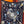 HM Starry Night Chorus Double-Sided Scarf 140cm Navy Blue Silk Cashmere 143715