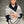 HM 26s Double-sided Scarf 140cm Black White Silk Cashmere 153144