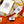 HM 26s Double-sided Scarf 140cm Orange Cream Silk Cashmere 153158