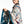 HM 26s Double-sided Scarf 140cm Blue Marine Beige Silk Cashmere 153162