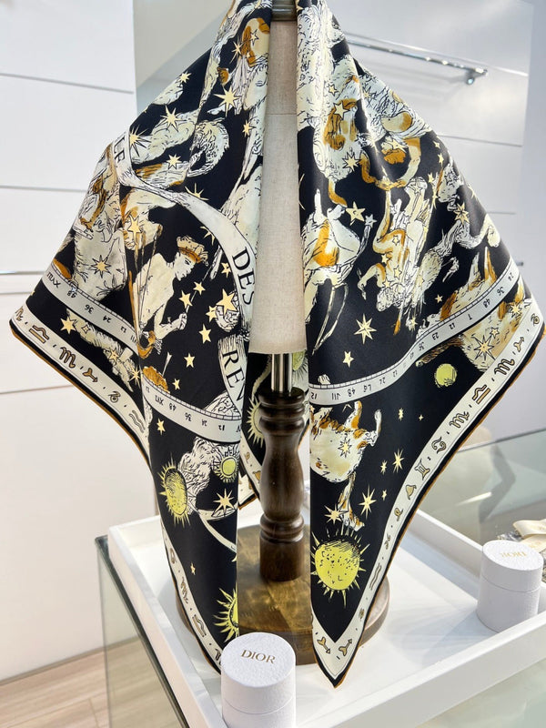 CD 26s Scarf 90cm In Silk 274732