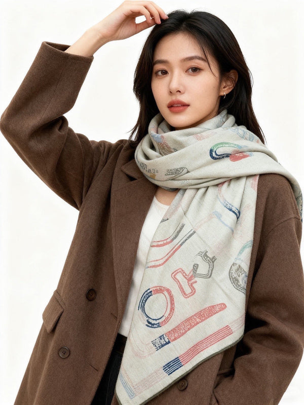 HM 26s Scarf 140 In Cashmere And Silk 303156