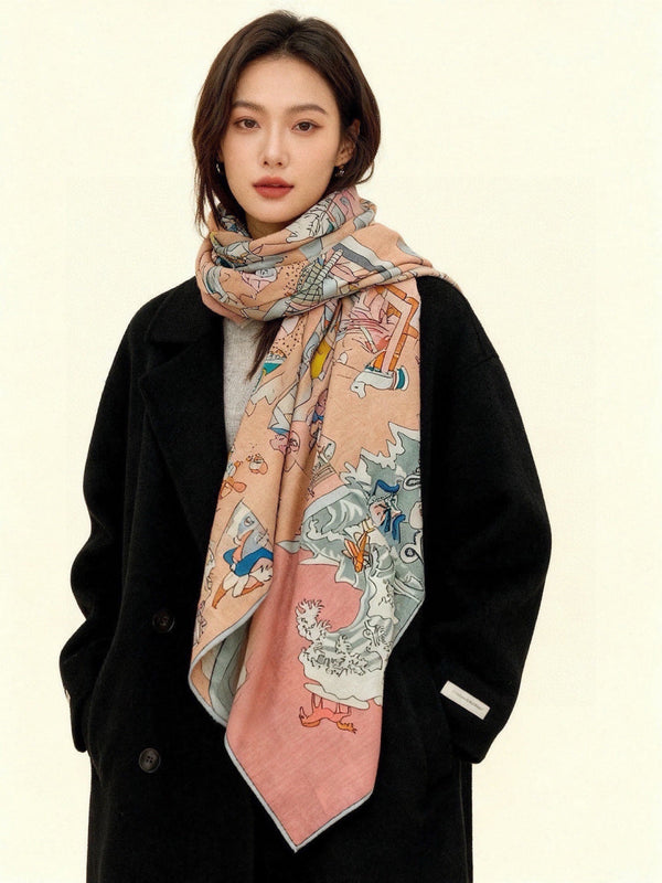 HM 26s Scarf 140 In Cashmere And Silk 304245