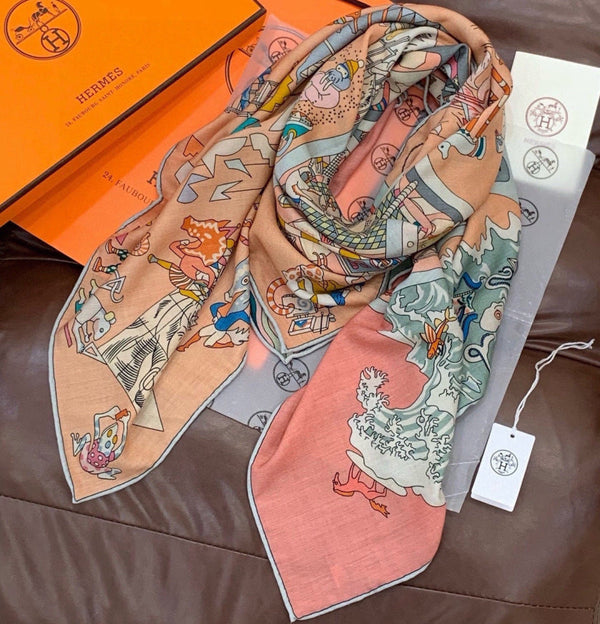 HM 26s Scarf 140 In Cashmere And Silk 304245