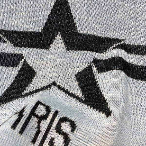 CD SS26 Signature and Star Short-Sleeved Sweater Light Blue Wool 350915