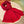 LV Scarf 180cm Red Black Cashmere 973413