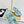 CC 25 Sandals Blue Pearlescent Sheepskin 312944