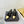 CC 26 Slingback High Heel 9cm Black Gold Suede 714013
