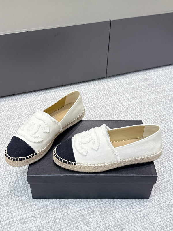 CC Espadrilles Black White Canvas 653921