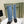 CC 25 Long Boot Blue Black Denim Fabric Calfskin 515271