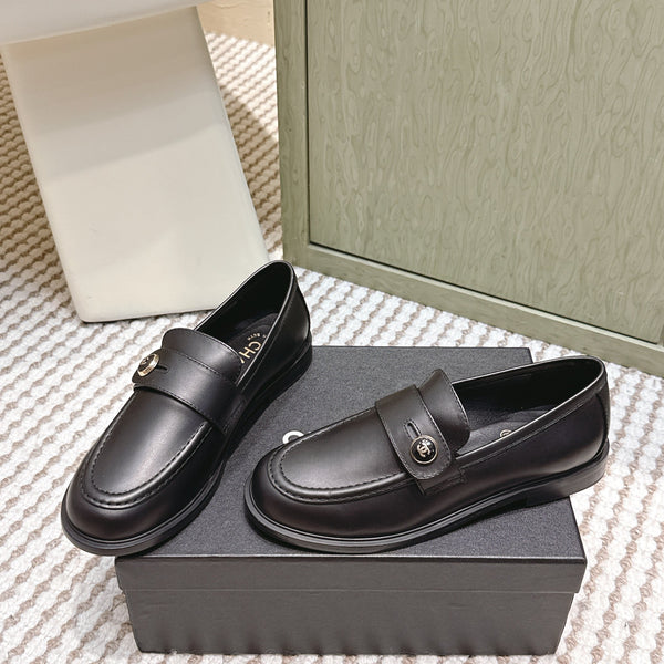 CC 26SS Loafers 3cm Black Cowhide 653489