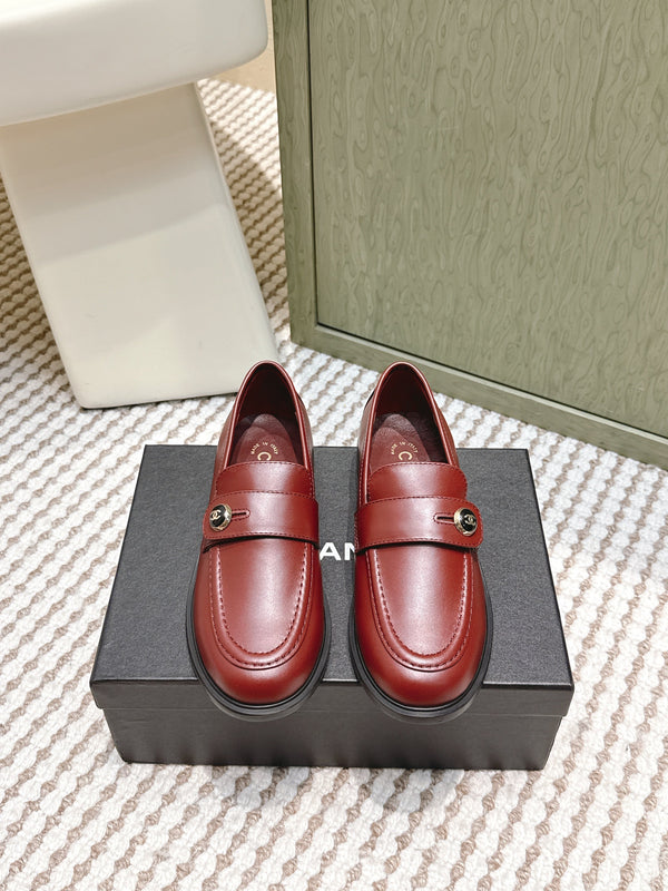 CC 26SS Loafers 3cm Burgundy Cowhide 653499