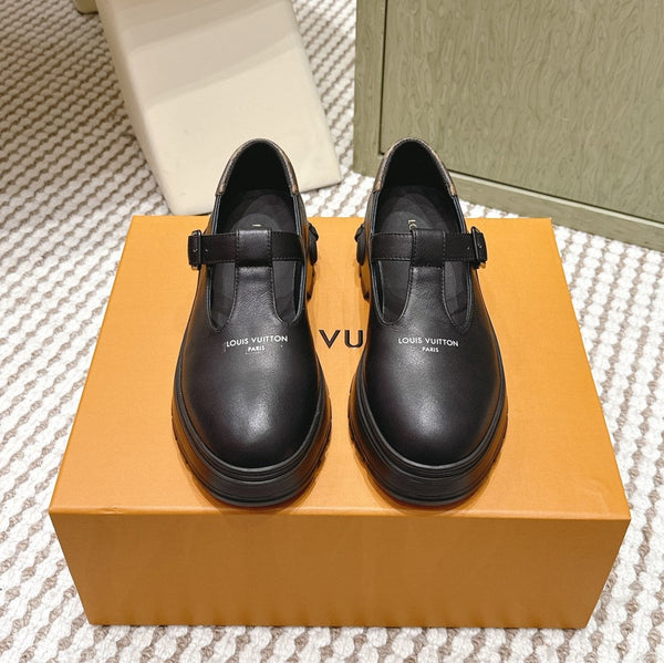 LV Squad Mary Jane Black Monogram Canvas 556407