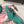 DG Pumps Crystals 6.5cm Teal Green Taormina Lace 663078