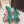 DG Pumps Crystals 6.5cm Teal Green Taormina Lace 663078