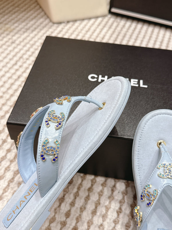 CC 26s Flip-Flop Light Grey Blue Sheepskin 632359