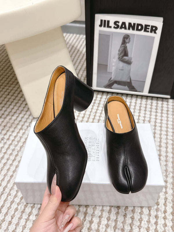 Maison Margie Tabi Décolleté Mule 6cm Black Cowhide 722687