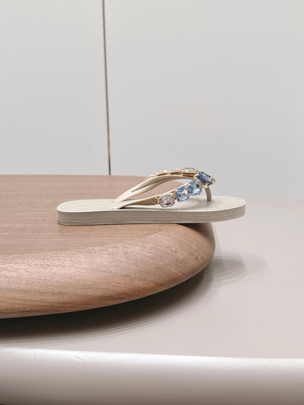 Miu 26s Flip-Flop Sandals Taupe Foam 905272