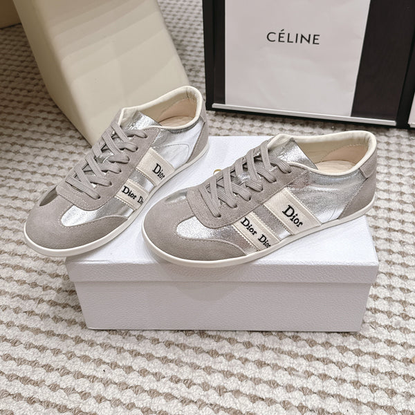 CD Ribbon Sneaker Sliver Suede Leather 930297