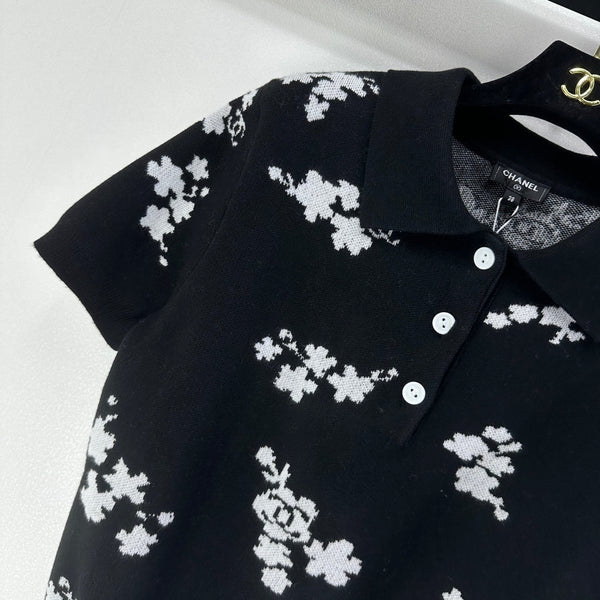 CC Polo Black & White Wool 346019