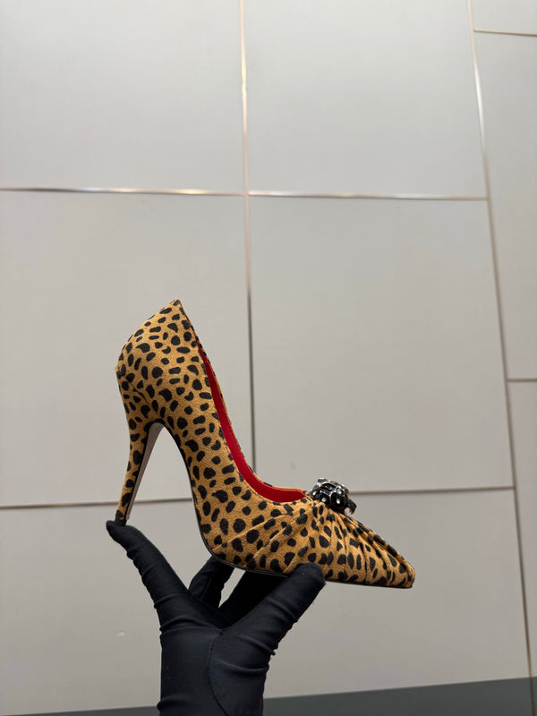 VT Panthea Pumps 105Mm Leopard Print Goatskin 630178