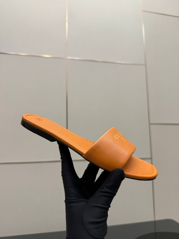 CL Coast Mule Orange Calfskin 725654