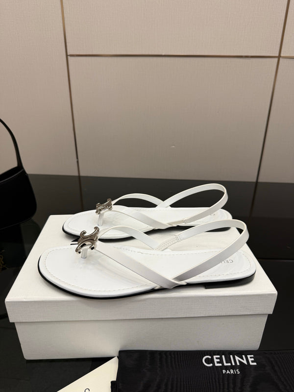 CL Biki Sandal White Calfskin 725673