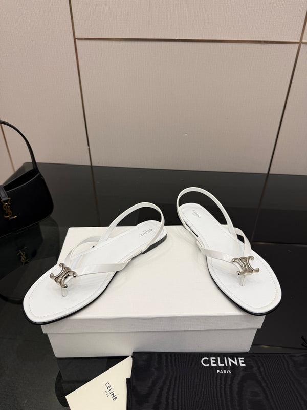 CL Biki Sandal White Calfskin 725673