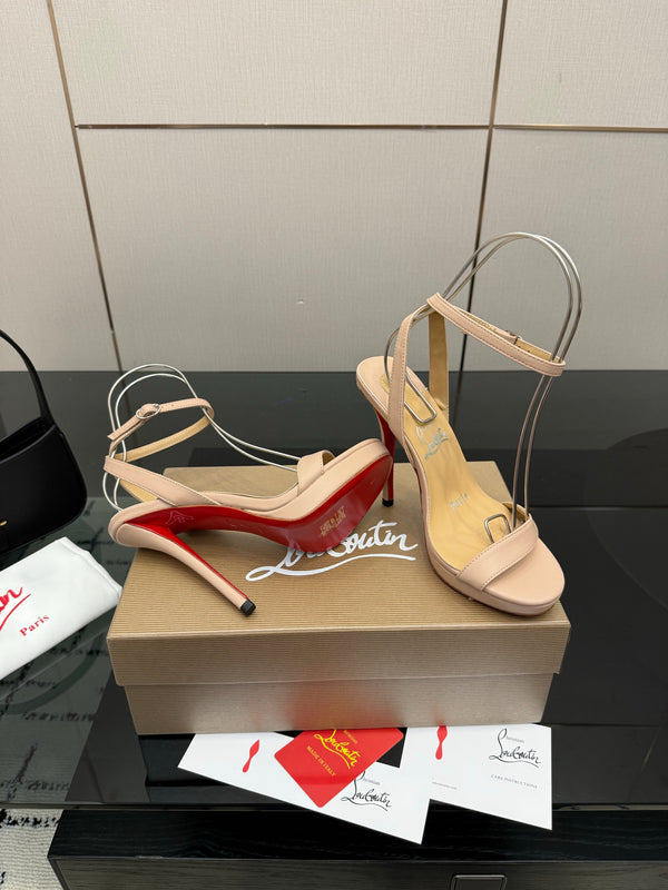 CL Miss Z Sandal 12cm Beige Cowhide 828155
