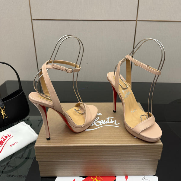 CL Miss Z Sandal 12cm Beige Cowhide 828155