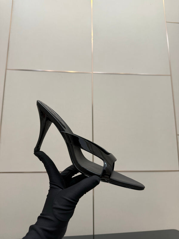 YSL Sandal 9cm Black Cowhide 828245