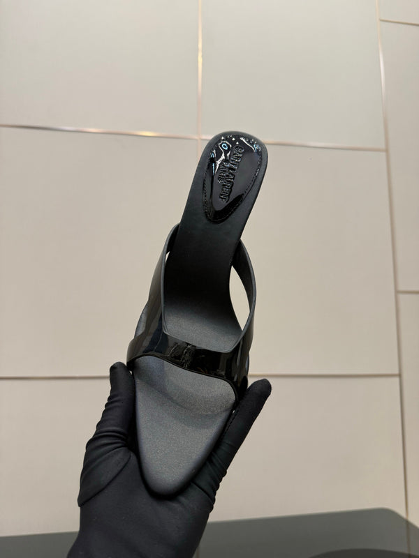 YSL Sandal 9cm Black Cowhide 828245
