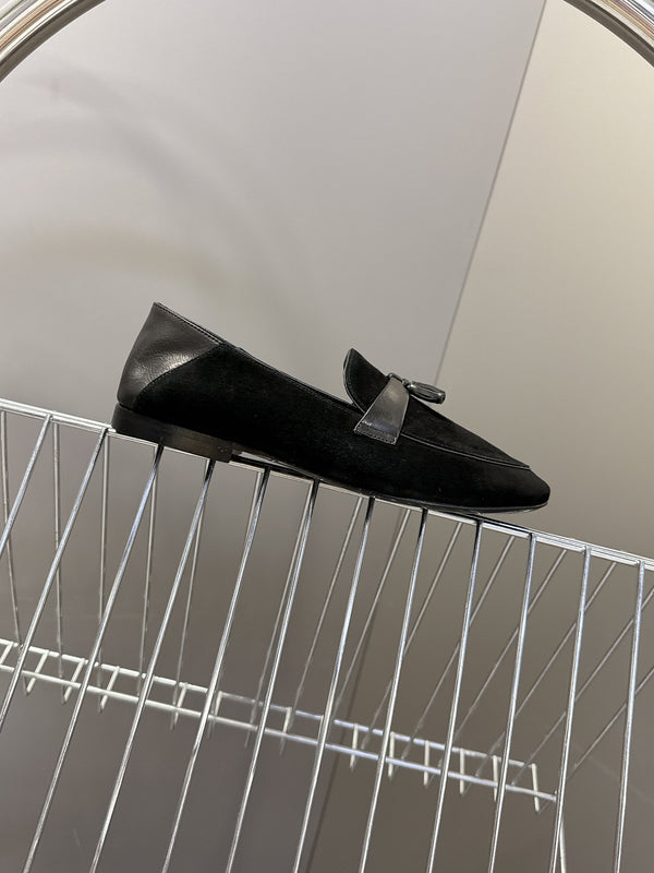 YSL 26s Loafer Black Suede Leather 635584