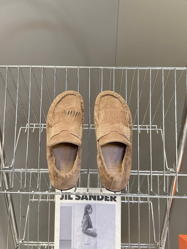 HM 26S Nod Loafers 1.5cm Khaki Suede 113810