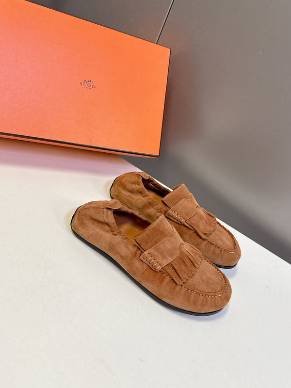 HM 26S Nod Loafers 1.5cm Tan Suede 113811