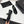 CC 25 Mary Jane White Black Mesh Calfskin