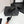 CC 25 Camellia Open Heel Mule Sandals 50mm Black Coarse Glitter Fabric And Sheepskin 368856