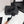 CC 25 Camellia Open Heel Sandals 50mm Black Sheepskin And Fabric 368811