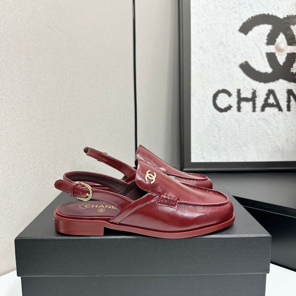 CC SS 2026 Pre Slingbacks Burgundy Calfskin 630506
