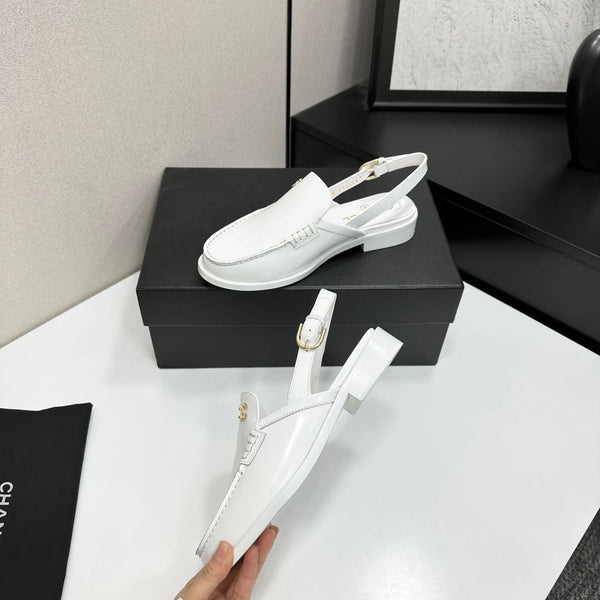 CC SS 2026 Pre Slingbacks White Calfskin 630479