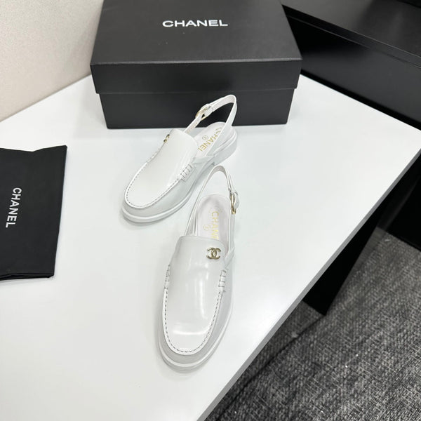 CC SS 2026 Pre Slingbacks White Calfskin 630479