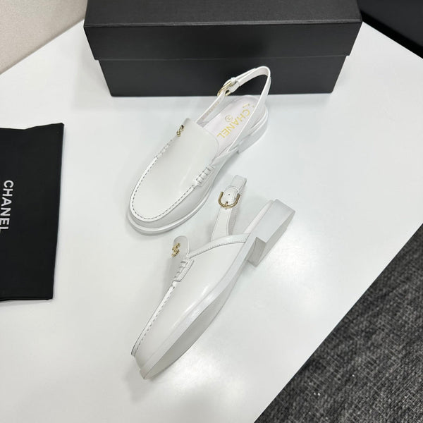 CC SS 2026 Pre Slingbacks White Calfskin 630479