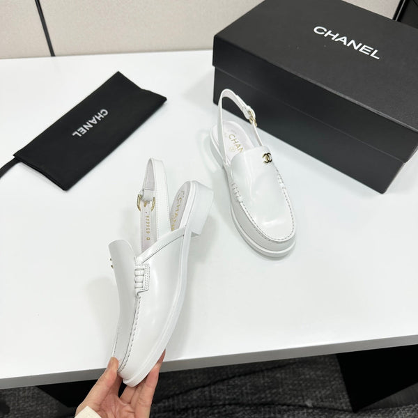 CC SS 2026 Pre Slingbacks White Calfskin 630479