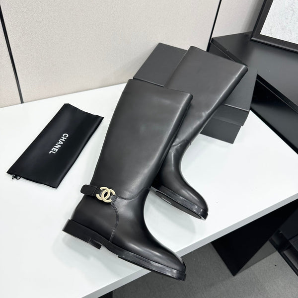 CC 26S Turnlock Jumping Boots 3cm Black Leather