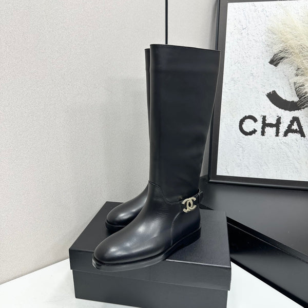 CC 26S Turnlock Jumping Boots 3cm Black Leather