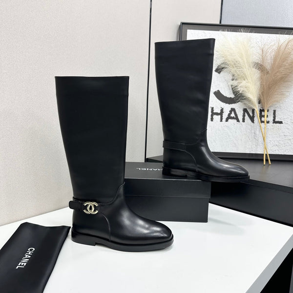 CC 26S Turnlock Jumping Boots 3cm Black Leather