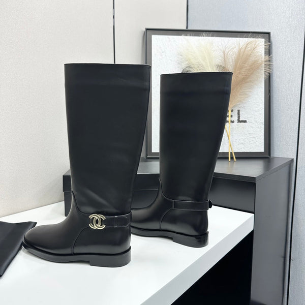 CC 26S Turnlock Jumping Boots 3cm Black Leather