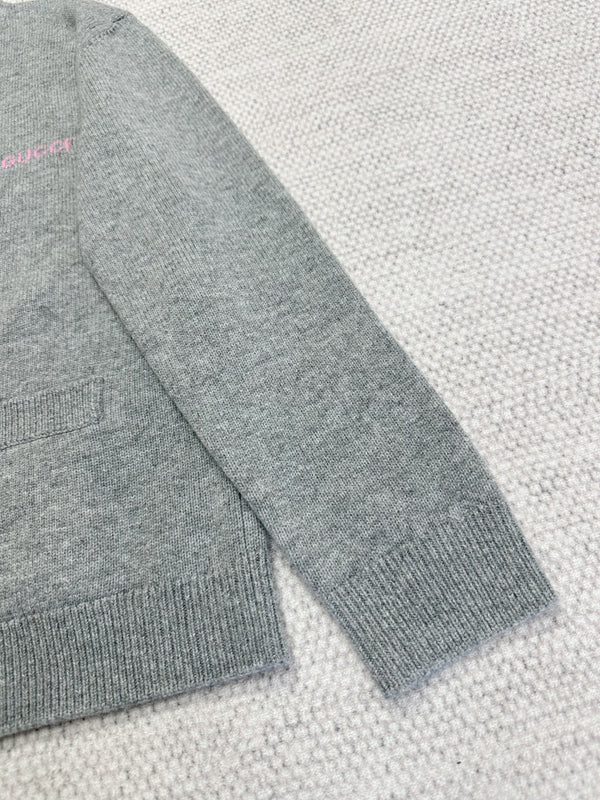 Gucci 2025 Cardigan With Intarsia Gray Wool Cashmere