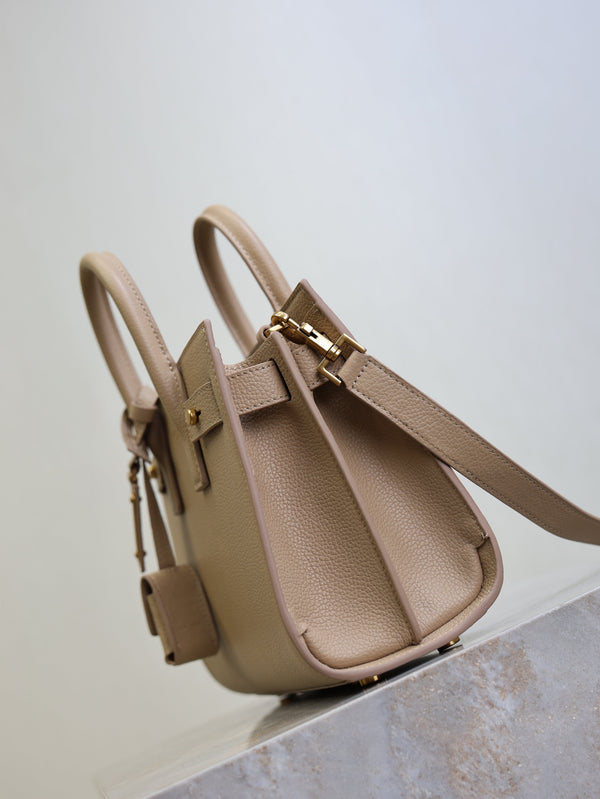Prada Sac De Jour Nano 22cm Beige Grain Cowhide GHW